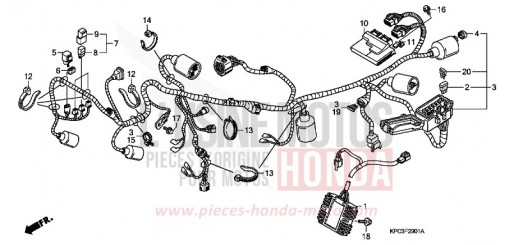 FAISCEAU DES FILS (XL125V7/8) XL125V8 de 2008